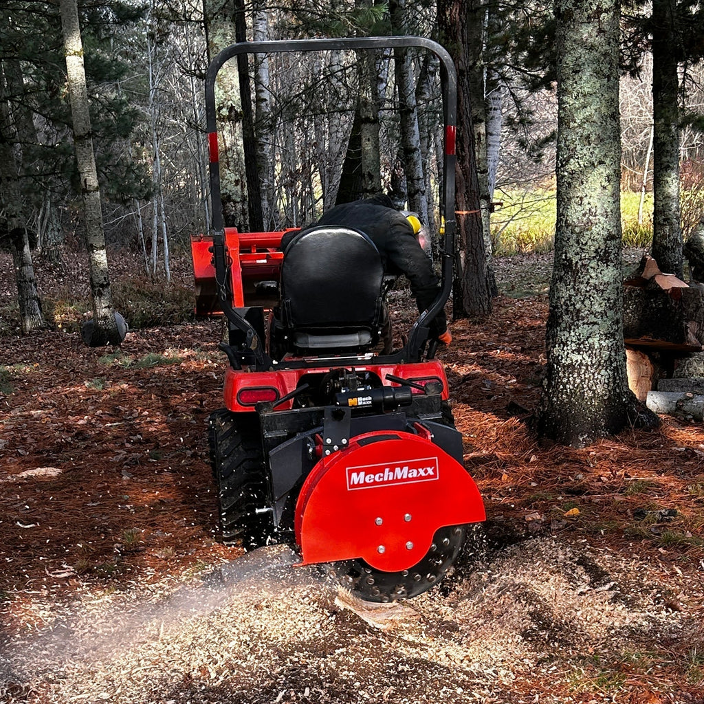 3-Point PTO Stump Grinder with 34 Carbide Teeth (PTO Shaft Included with Slip Clutch),  for 15-45HP Tractor,