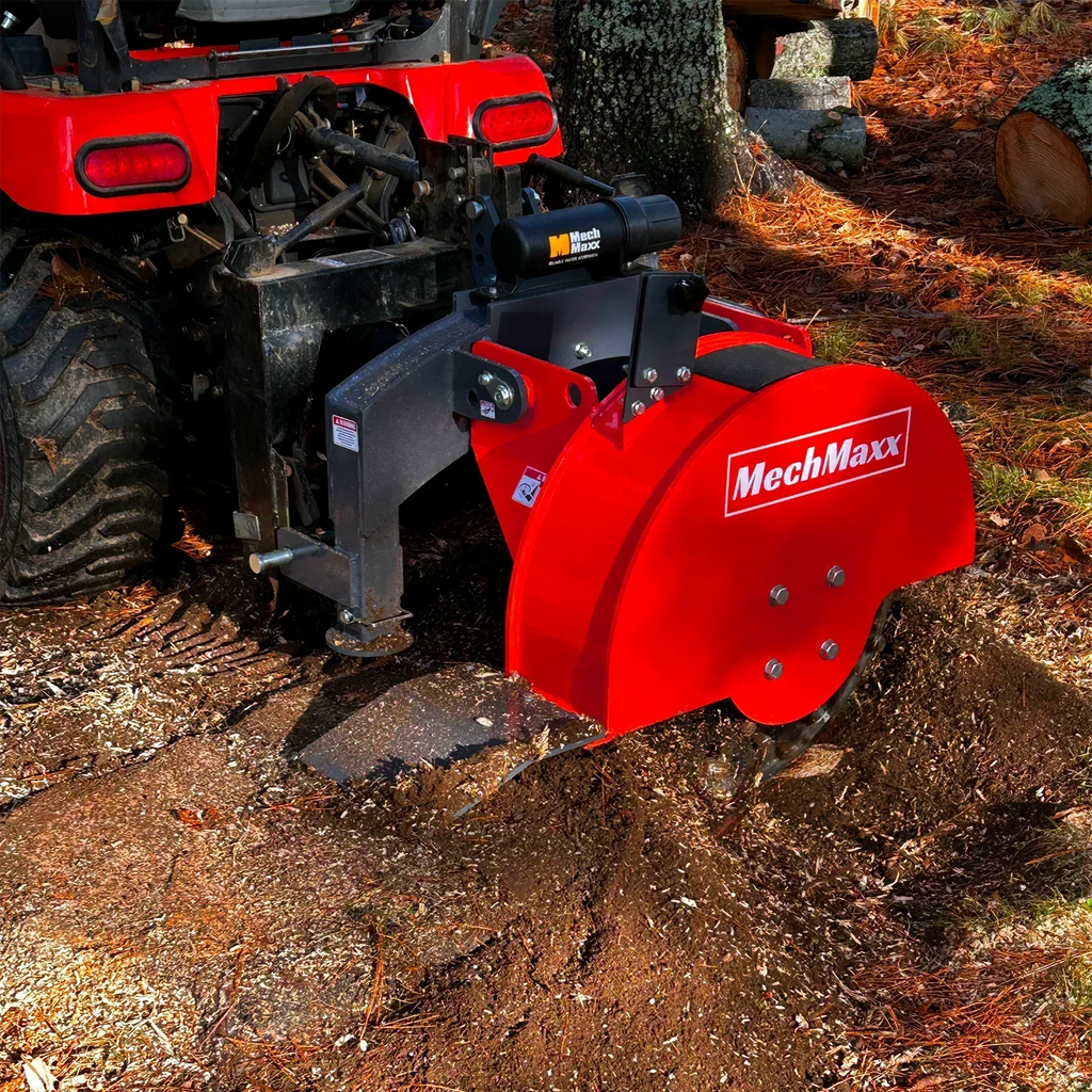 3-Point PTO Stump Grinder with 34 Carbide Teeth (PTO Shaft Included with Slip Clutch),  for 15-45HP Tractor,