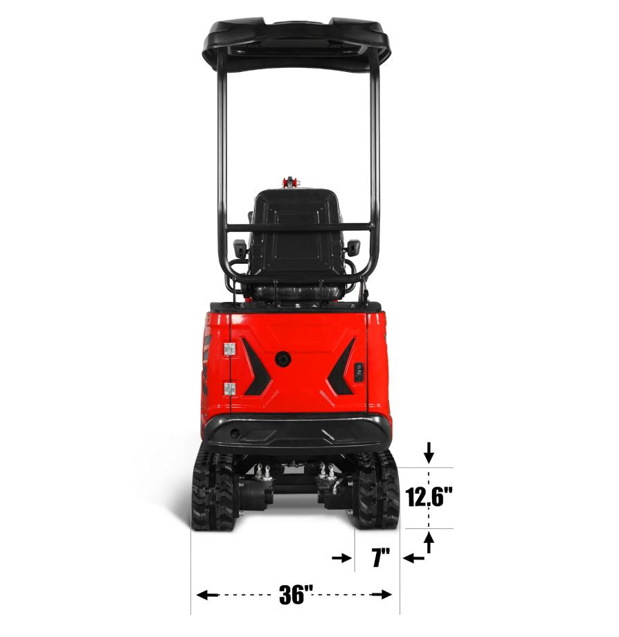 the Mini Compact Excavator HONDA GX390 Engine, 65.7″ Max. Digging Depth, 2280 LBS Operating Weight