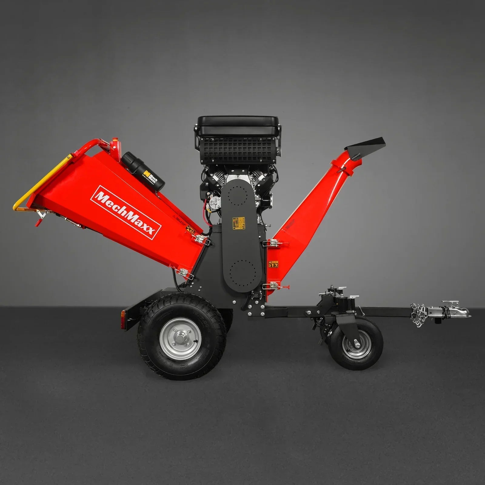 8 inch ZONSEN E-Start 1000cc 35hp Gas Powered 4 - Wheel Drum Wood Chipper with Taillight ,